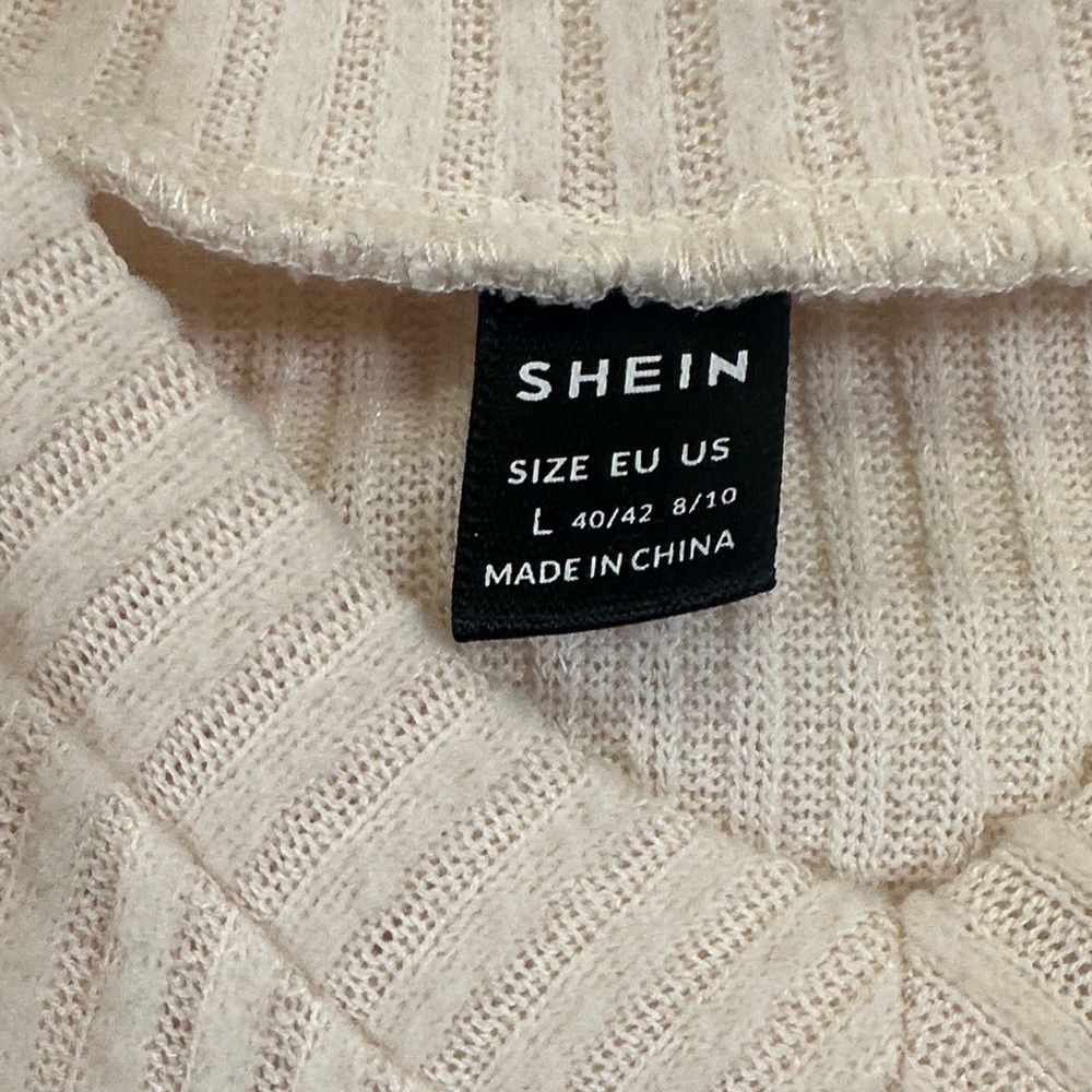 SHEIN Cream Ribbed Sweater - Picture 2 of 4